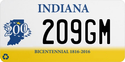 IN license plate 209GM