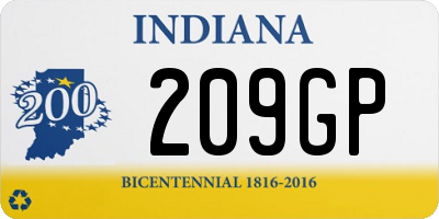 IN license plate 209GP