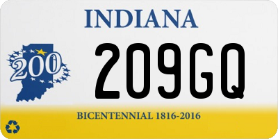 IN license plate 209GQ