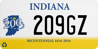 IN license plate 209GZ