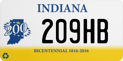 IN license plate 209HB