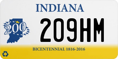 IN license plate 209HM