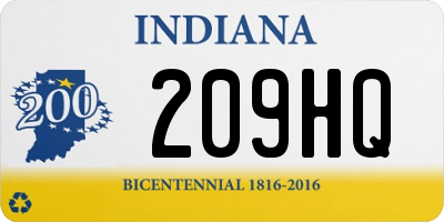 IN license plate 209HQ