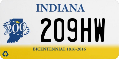 IN license plate 209HW