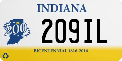 IN license plate 209IL