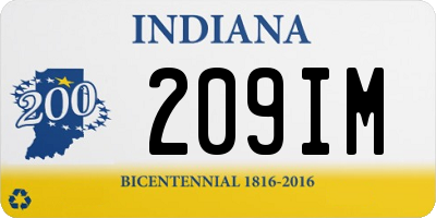 IN license plate 209IM