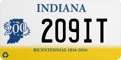 IN license plate 209IT