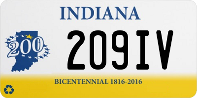 IN license plate 209IV