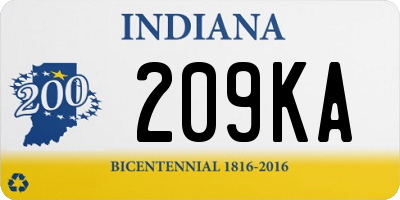 IN license plate 209KA