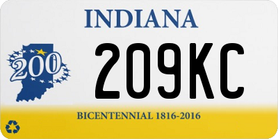 IN license plate 209KC