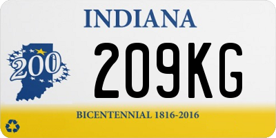 IN license plate 209KG