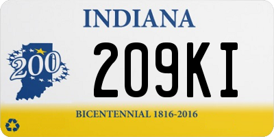 IN license plate 209KI