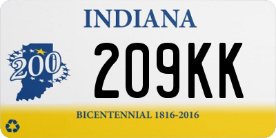 IN license plate 209KK