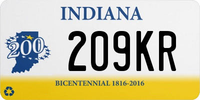 IN license plate 209KR