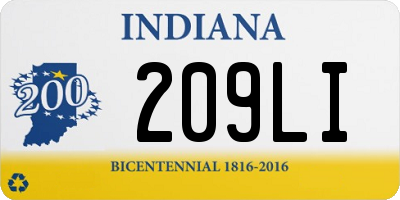IN license plate 209LI