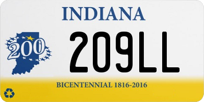 IN license plate 209LL