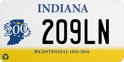 IN license plate 209LN