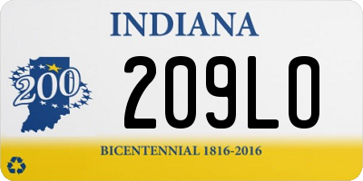 IN license plate 209LO