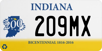 IN license plate 209MX