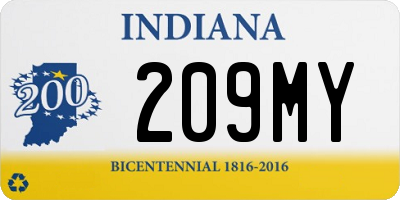 IN license plate 209MY