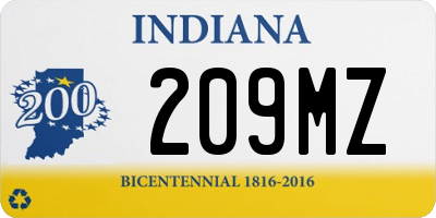 IN license plate 209MZ