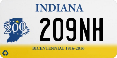 IN license plate 209NH