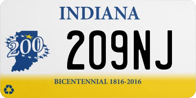 IN license plate 209NJ