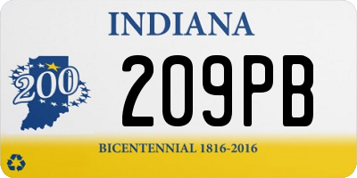 IN license plate 209PB