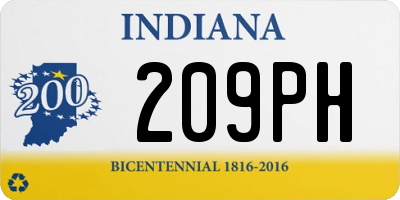 IN license plate 209PH