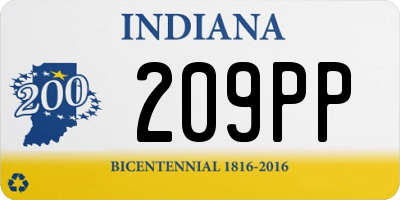 IN license plate 209PP