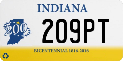 IN license plate 209PT