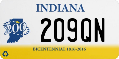 IN license plate 209QN