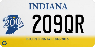 IN license plate 209QR