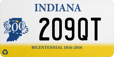 IN license plate 209QT