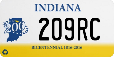 IN license plate 209RC