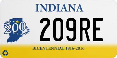 IN license plate 209RE