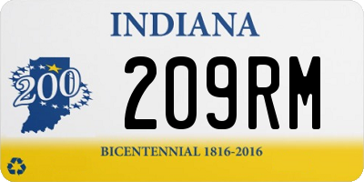 IN license plate 209RM