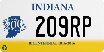 IN license plate 209RP