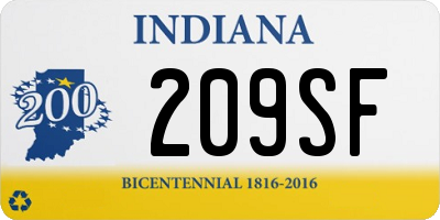 IN license plate 209SF