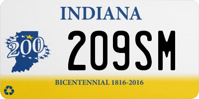 IN license plate 209SM