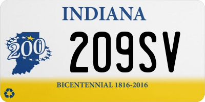 IN license plate 209SV