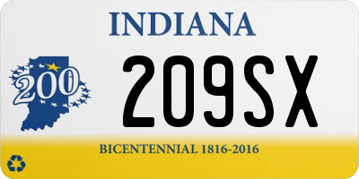 IN license plate 209SX