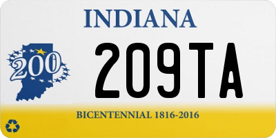 IN license plate 209TA