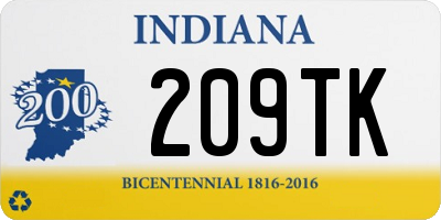 IN license plate 209TK