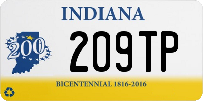 IN license plate 209TP