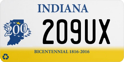 IN license plate 209UX