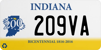 IN license plate 209VA