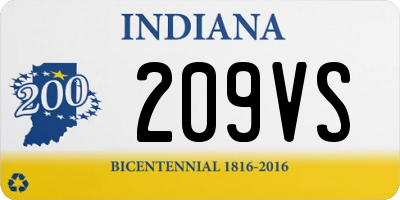 IN license plate 209VS