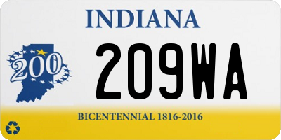 IN license plate 209WA