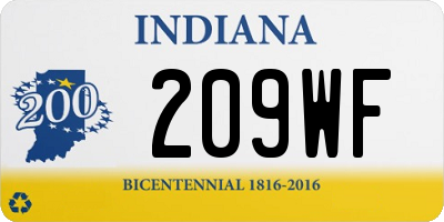 IN license plate 209WF